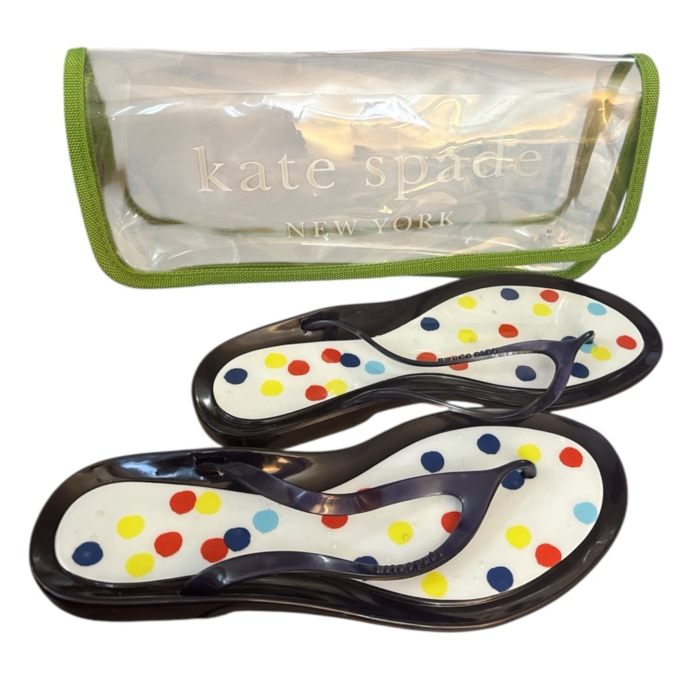 Kate Spade NY Colorful Polka
Dots Jelly Flip Flop Sandals Sz 8